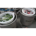 Manual fruit washing machine with basket